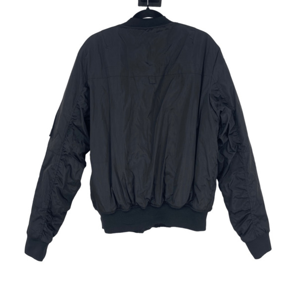 Eleven Paris Mens Bomber Jacket Size XL Black Grunge Lagenlook - Picture 2 of 8